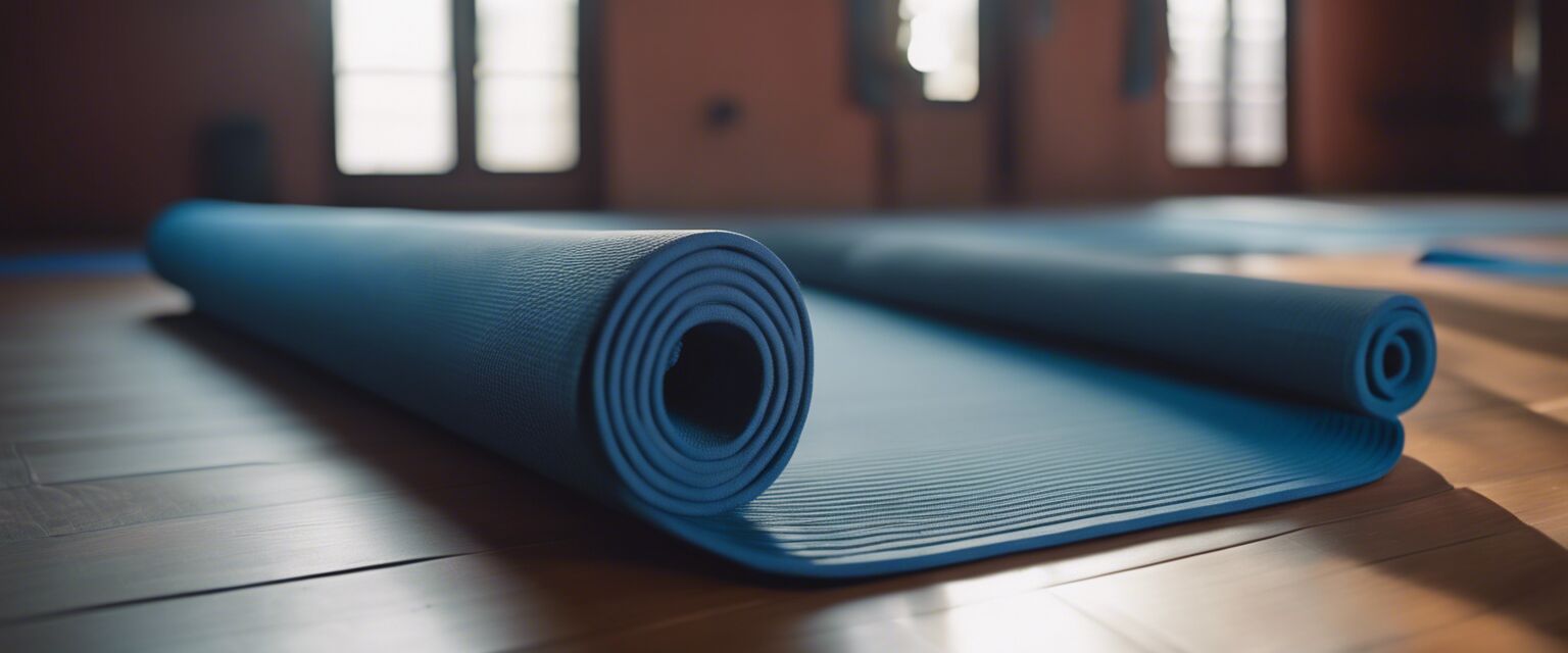 Yoga mat in use