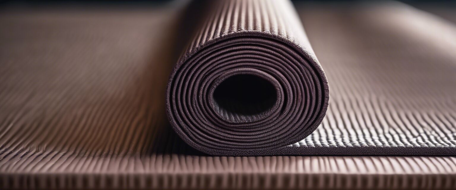 Close-up of a non-slip yoga mat texture