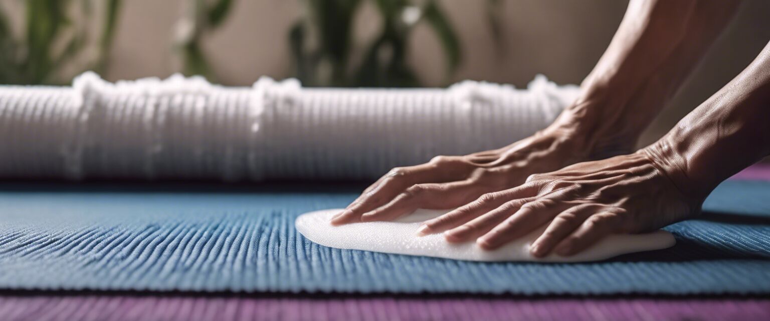 Cleaning a yoga mat